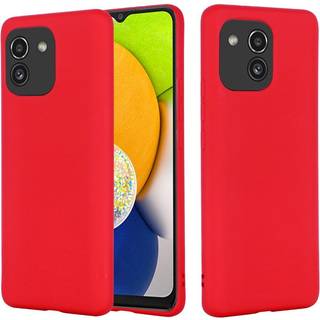 Samsung Galaxy A03 Liquid Silikone Bagside Cover - Rød