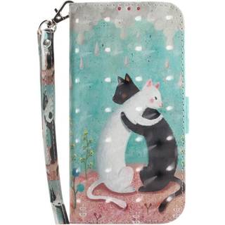 Nokia 3.4 Skinnende Læder Flip Cover m. Pung - Katte