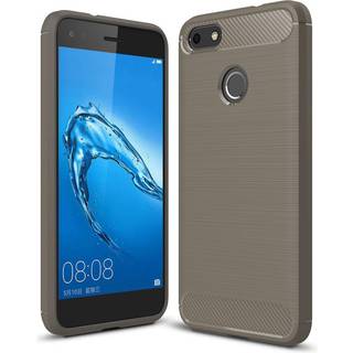 Huawei P9 Lite Mini Børstet TPU Cover - Grå