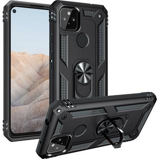 Google Pixel 5a Håndværker Bagside cover m. Magnetisk Kickstand - Sort