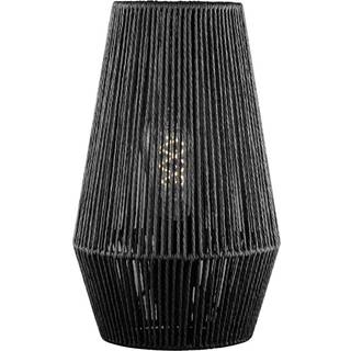 Bordlampe af reb lavet af papir, sort, Ø 20 cm