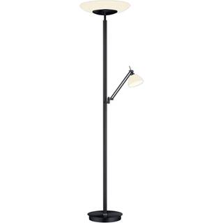 LED-gulvlampe Findus, 2 lyskilder, sort