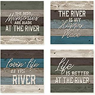 Carson River Square House Coaster Set
