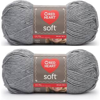 Bulk Buy: Red Heart Soft Yarn (2-Pack) (lysegr? lyng)