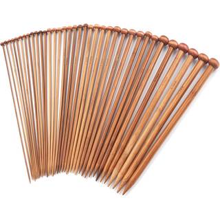 14 tommer enkeltpunkt bambusstrikning n?le s?t til begyndere 18 par US St?rrelse 0-15 (2,0-10,0 mm) Lige tr?strikning n?le Lange tr? n?le pr?fekt