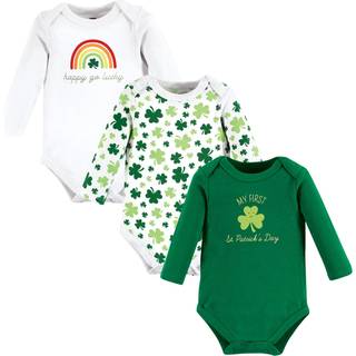 Hudson baby unisex baby bomuld langærmet bodysuits St Patricks Rainbow 0-3 måneder