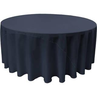 LA linned polyester poplin dug 120-tommer rund marinebl?