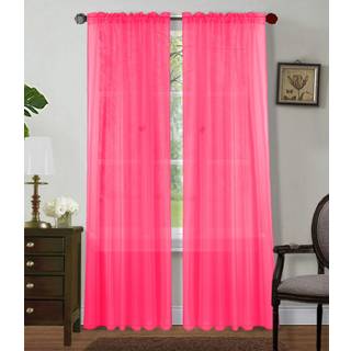 SAPPHIRE HJEM 2 Paneler Vindue Sheer Curtains 54 x 108 tommer (108 TOTAL WIDDE) VOILE PANELLER TIL BEDROOM LEVER ROOL ROD POCK DECORATIVE CURTAIN