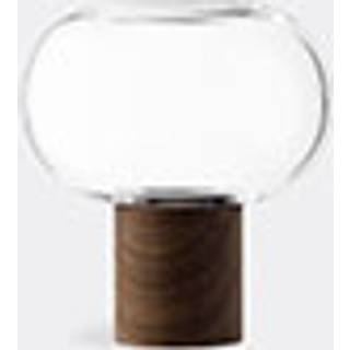 LSA International Vases - 'Oblate' vase, medium in Clear Glass and Wood