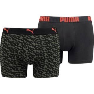 Puma 2-pak Logo Boxers - Black/Green - X-Large