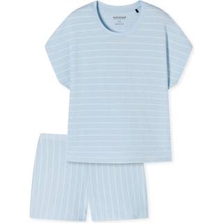 Schiesser Just Stripes Short Pyjamas - Lightblue - 46