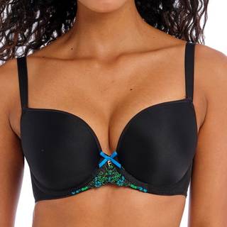Freya Show Off Underwired Moulded Plunge Bra - Black - I 70