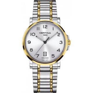 Certina C017.410.22.032.00 DS Caimano Sølvfarvet/Gul guldtonet stål Ø38 mm
