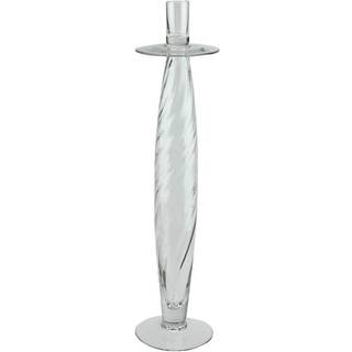 Northlight 16 """" Clear Swirled Glass Taper Candle Holder