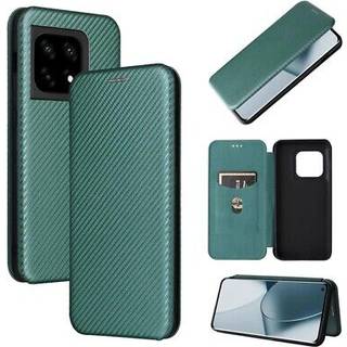 OnePlus 10 Pro Flip Cover - Karbonfiber - Grøn
