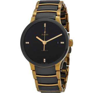 Rado R30035712 Centrix Sort/Gul guldtonet stål Ø38 mm