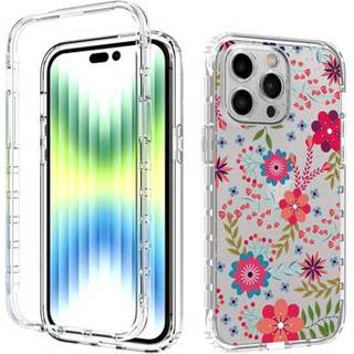 Sweet Armor Series iPhone 14 Pro Max Hybrid Cover - Farverige blomster