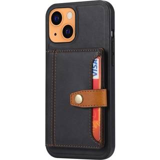 iPhone 13 Hybrid Bagside Cover m. Kortholder - Sort