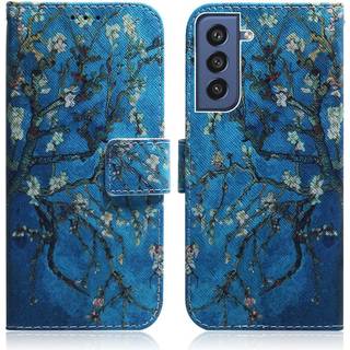 Samsung Galaxy S21 FE (5G)  Læder Flip Cover m Pung -  Træet i Natten