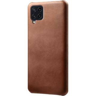 Samsung Galaxy M32 / M22 Læderbetrukket Cover - Brun