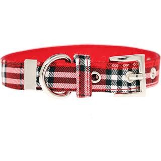 Urban Pup Halsbånd - Red Tartan / L
