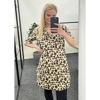 Vero Moda dame kjole VMELLA - Birch Black/Brown Leo - S