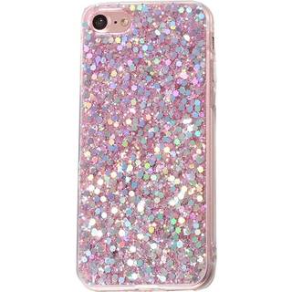 iPhone SE (2022 / 2020) / 8 / 7 Glitter Bagside Cover - Pink