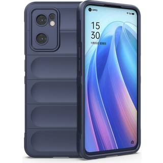 Oppo Reno7 / Find X5 Lite Fleksibelt Plastik Bagside Cover - Blå