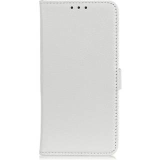 Huawei P40 Lite E Litchi Læder Cover m. Pung - Hvid