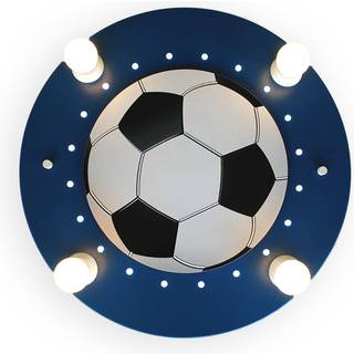 Fodbold loftlampe, 4 lyskilder, mørkeblå-hvid