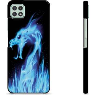 Samsung Galaxy A22 5G Beskyttende Cover - Blå Ild Drage