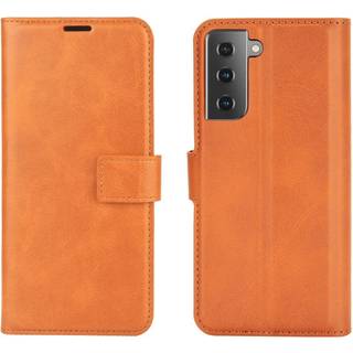 Samsung Galaxy S21 Læder Cover m. Pung - Latte Brun