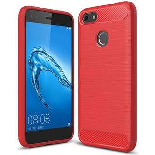 Huawei P9 Lite Mini Børstet TPU Cover - Rød