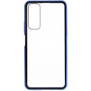 Huawei P Smart 2021 Magnetisk Cover m. Glas Forside & Bagside - Blå