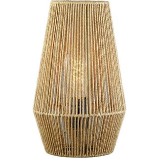 Bordlampe i reb lavet af papir, brun, Ø 20 cm