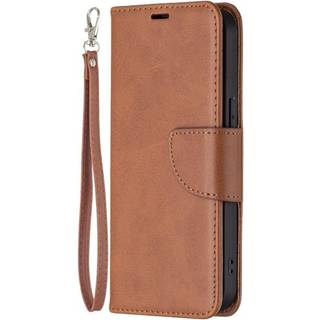 iPhone 13 Pro Rustik Læder Cover m. Pung & Strop - Brun