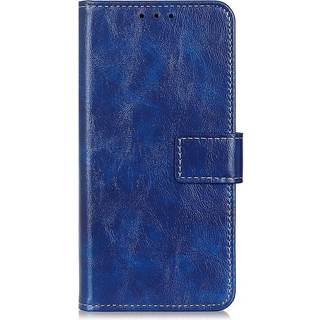 Huawei P Smart 2021 Blankt Læder Cover m. Pung - Blå
