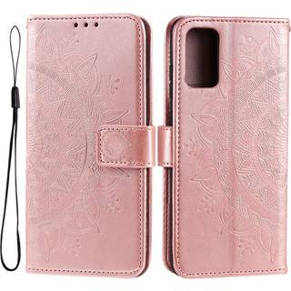 SKALO Samsung A53 5G Mandala Flip Cover - Rosa guld