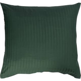 Pudebetræk 60x63 cm - 100% Bomuldssatin - Grønt ensfarvet hovedpudebetræk - Borg Living