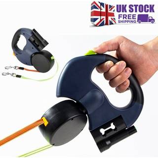 3M dobbelt udtrækkeligt hundebånd med lommelygte og reflekterende snor