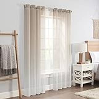 Eclipse Ines trykt ombre tekstureret lysfiltrering Grommet vinduesgardiner til sovev?relse (2 paneler) 52 i x 63 i linned