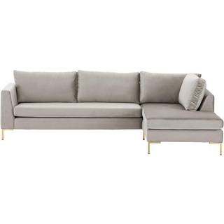 Ribsfløjlhjørnesofa Luna