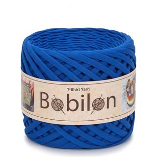 T-shirt garn fettuccini zpagetti bold 3-5 mm tshirt garn til h?klet strikemaske ?reb?nd t garn organisk bomuld makrame t-yarn tr?je garn-ultramar