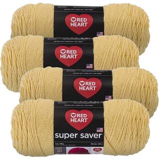 Red Heart Super Saver Yarn (4-Pack 7oz Skeins) (Cornmeal)