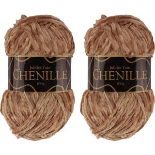 Jubileeyarn Chenille Yarn - Worsted Weight - 100G/Skein - Cannoli - 2 Skeins