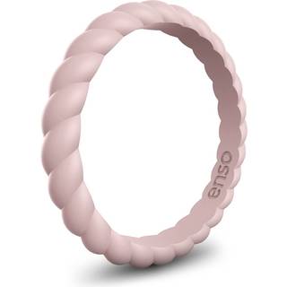 ENSO RINGS Stable flettet silikone vielsesring - Hypoallergenisk unisex Stabelbart bryllupsb?nd - Komfortabelt minimalistisk b?nd - 2,5 mm bred 8