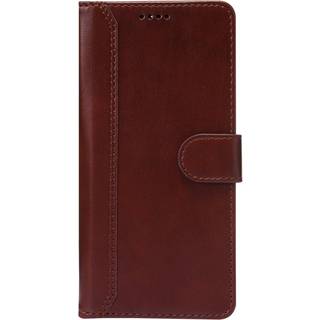 iPhone SE (2022 / 2020) / 8 / 7 Flip Cover m. Pung - Lodret Syning - Brun