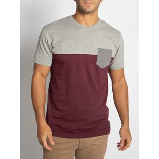 Iriedaily Block Pocket T-shirt - S - red wine