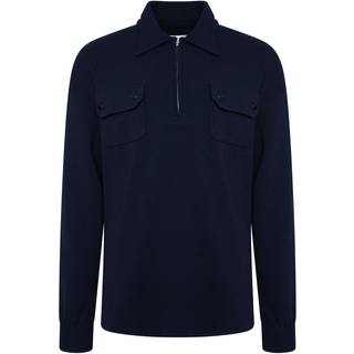 Maison Margiela Utility cotton and wool hoodie - blue - EU 48