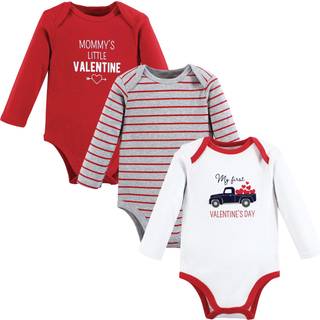 Hudson baby unisex baby bomuld langærmet bodysuits Valentine lastbil 3-6 måneder